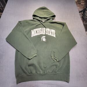 Michigan State Spartans Hoodie Mens XL Green Pullover Sweatshirt Long Sleeve